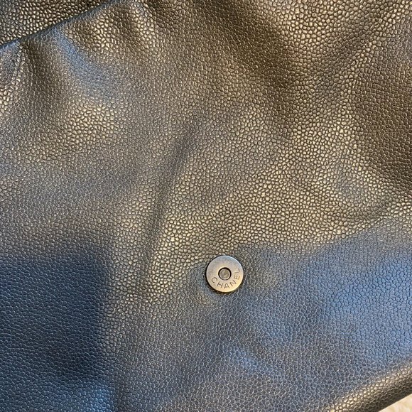 CHANEL BAG - METALLIC GREY LEATHER + SILVER HARDWARE - Picture 6 of 6